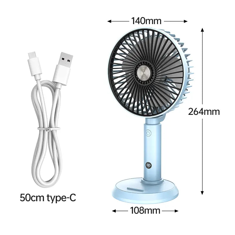 Portable Desktop Rechargeable Rotatable Table Fan DP-7640