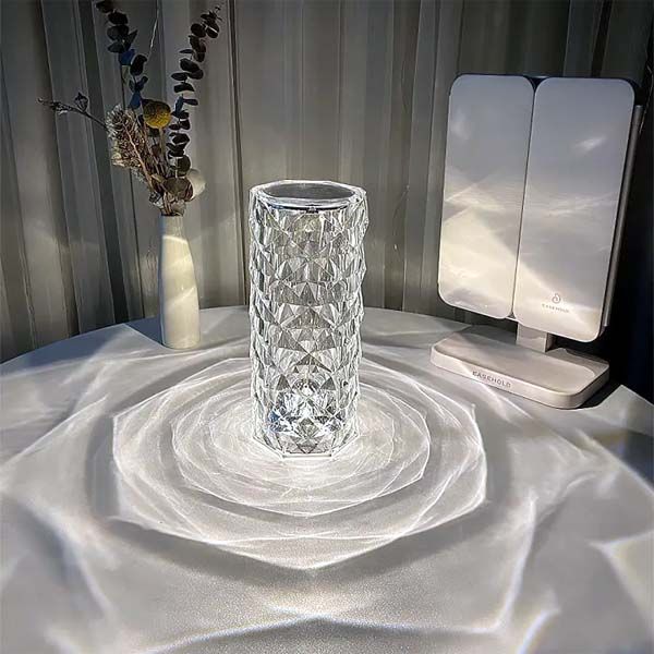 Crystal Rose Diamond Table Lamp with Remote Control RGB 16 Color