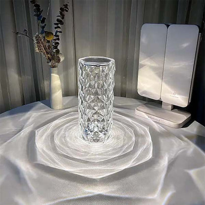 Crystal Rose Diamond Table Lamp with Remote Control RGB 16 Color