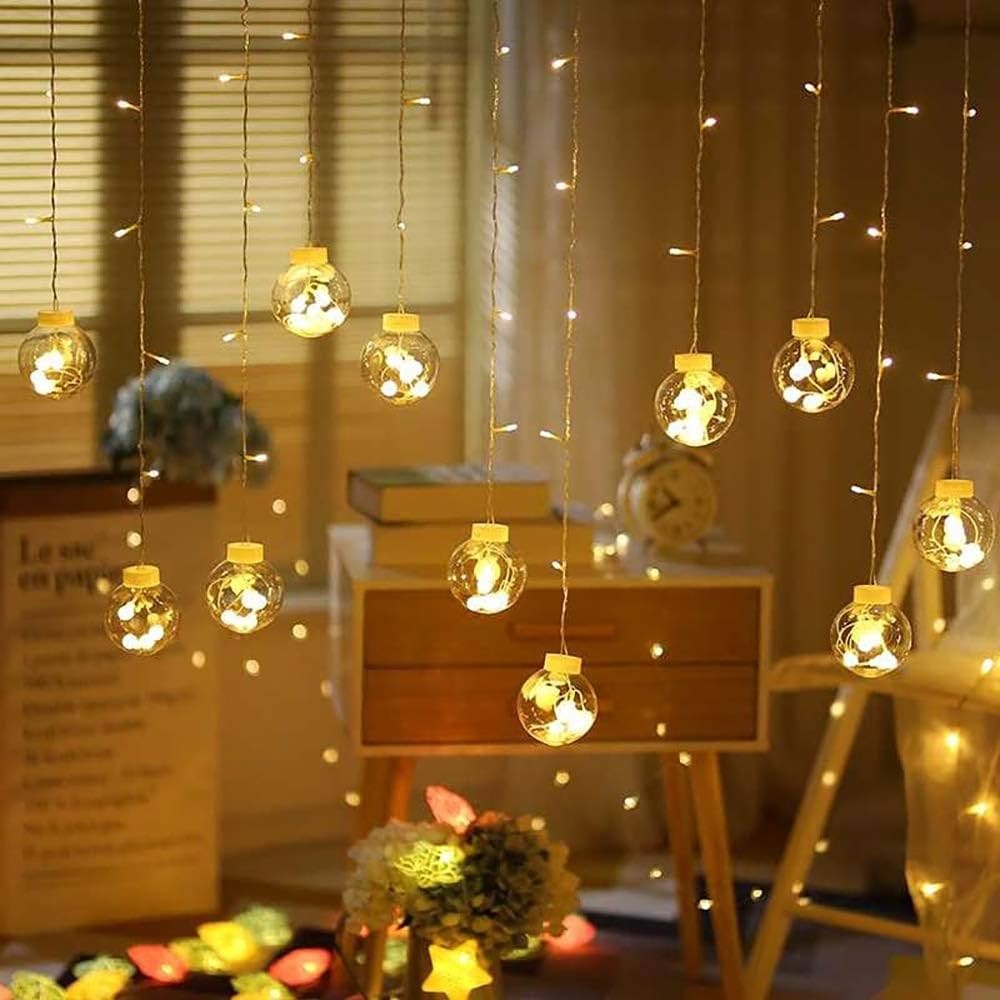 12 Ball 138 Led 16 Feet Wish Ball Curtains String Lights