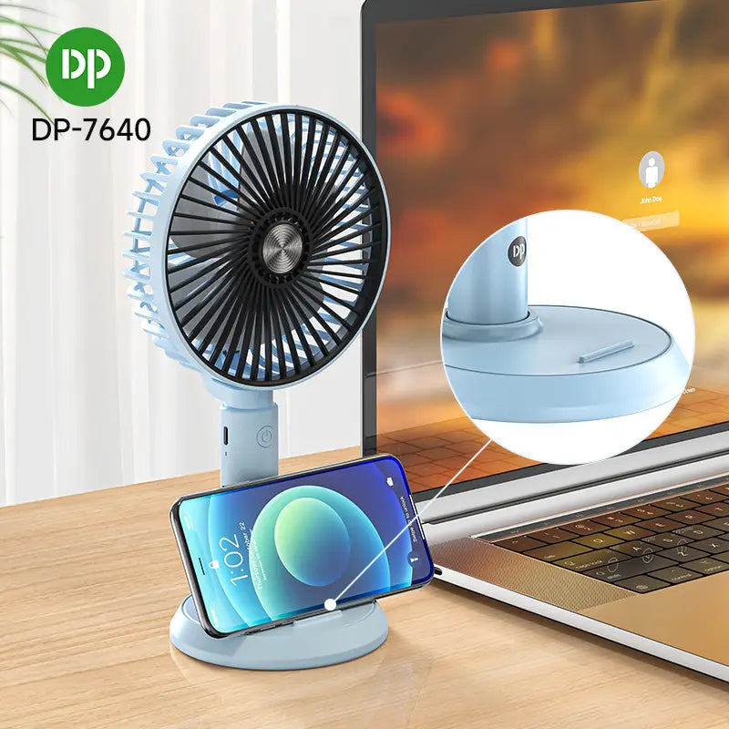 Portable Desktop Rechargeable Rotatable Table Fan DP-7640