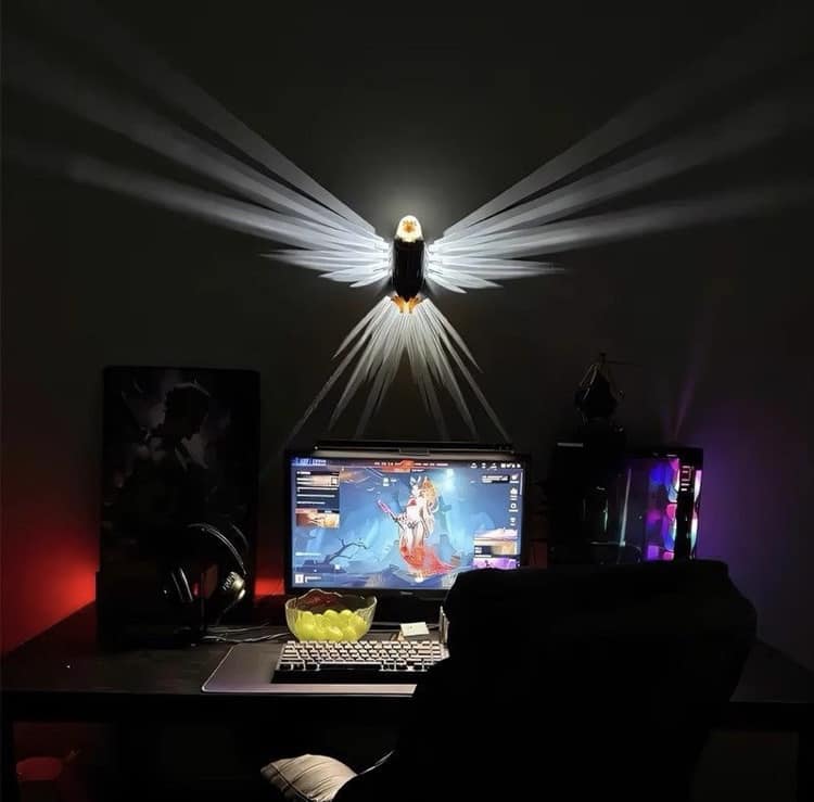 3D Eagle Projection Wall Night Light